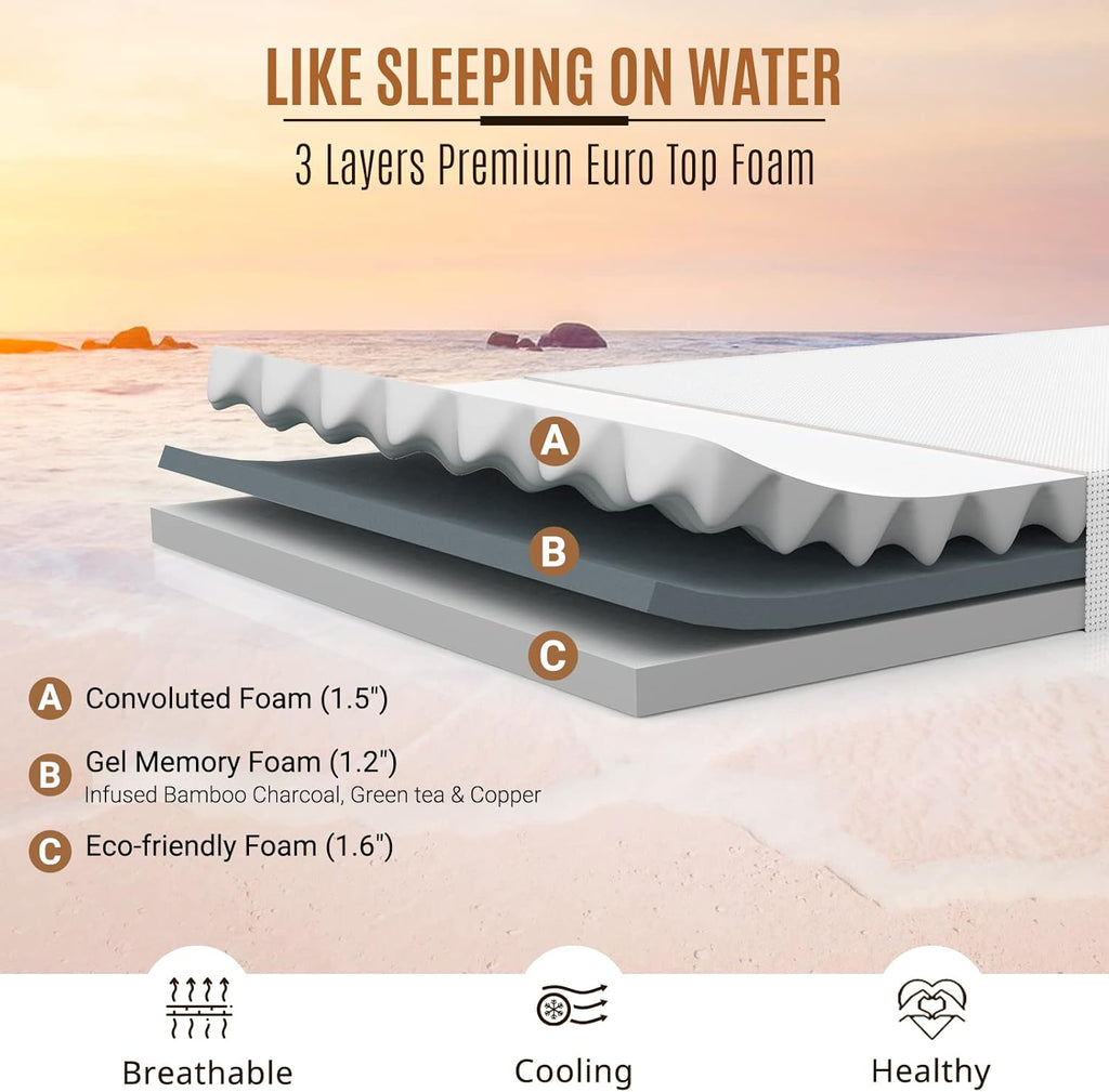 12 Inch Queen Gel Memory Foam Innerspring Mattress Q948