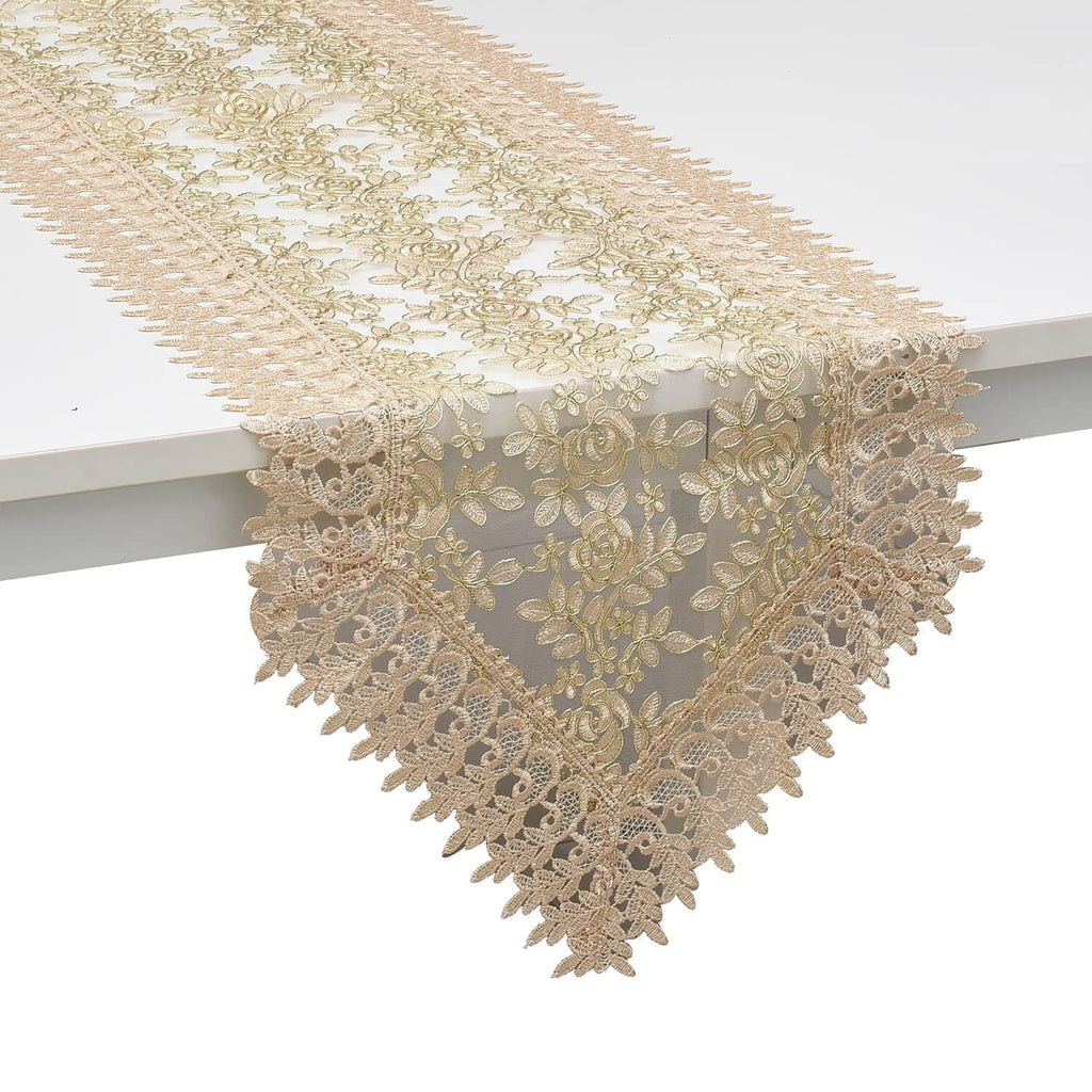 100% Polyester Lace Table Runner U80345