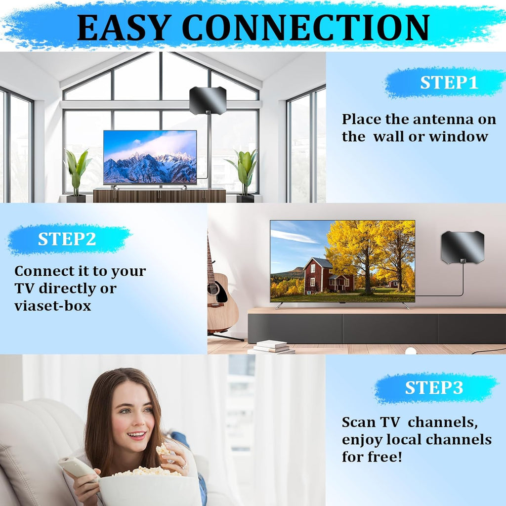 Digital TV Antenna with Amplifier Signal Booster X516