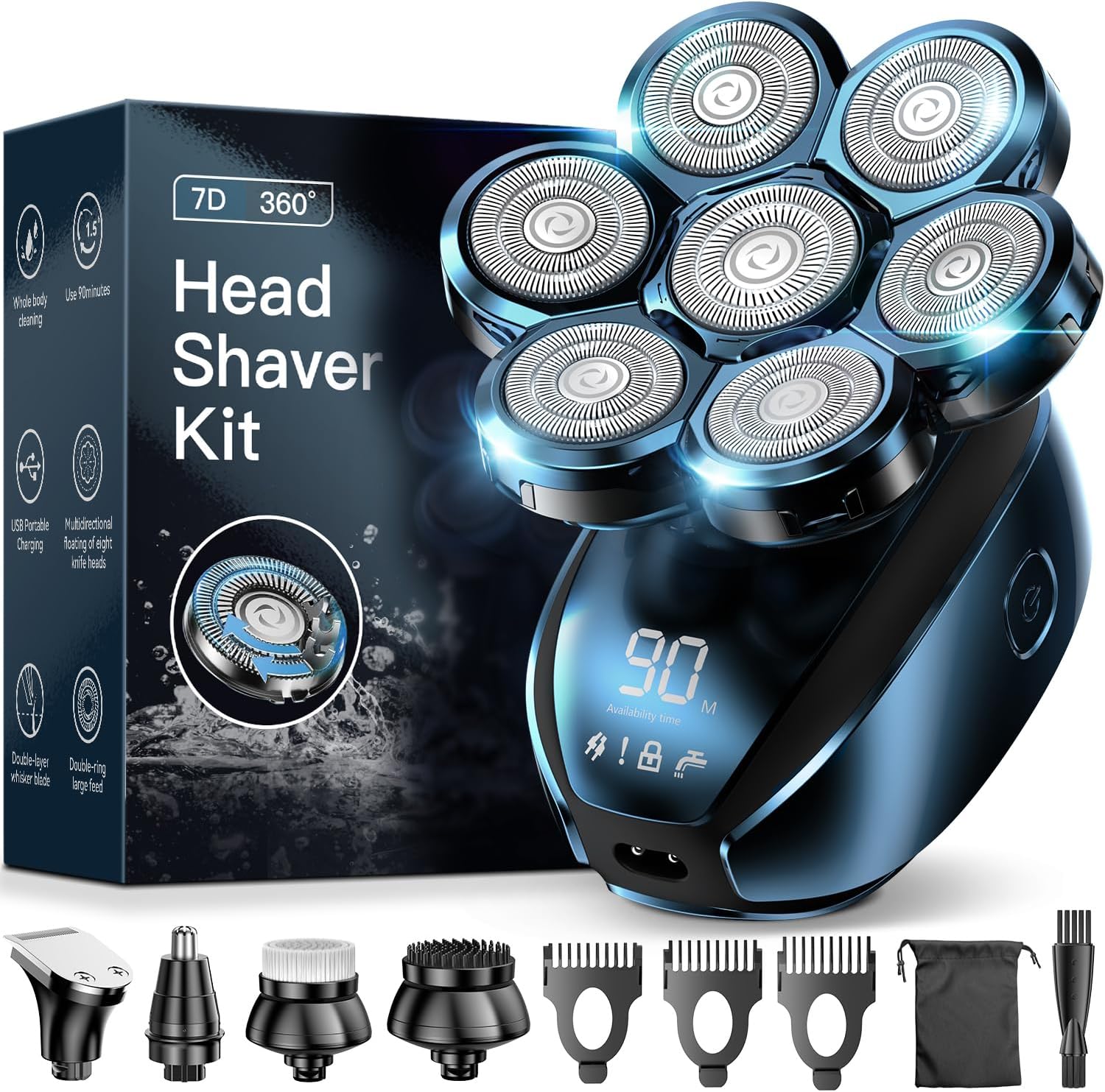 5-in-1 Electric Rotary Shaver Grooming Kit M535694