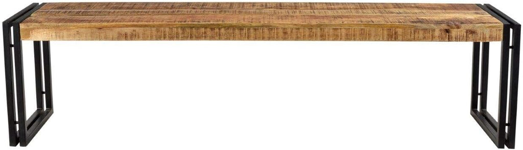 Reclaimed Wood and Metal Bench, 50-Inch H1558