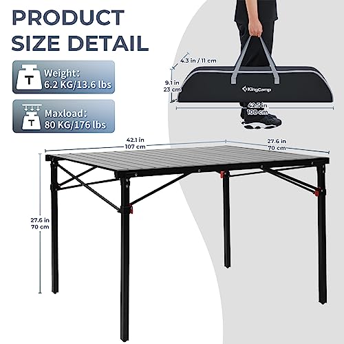 Aluminum Roll Up Camping Table 53.5"X27.5" M945897