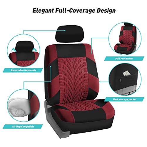 Gray Cloth Full Set Car Seat Covers X50421