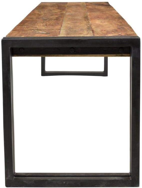 Reclaimed Wood and Metal Bench, 50-Inch H1558