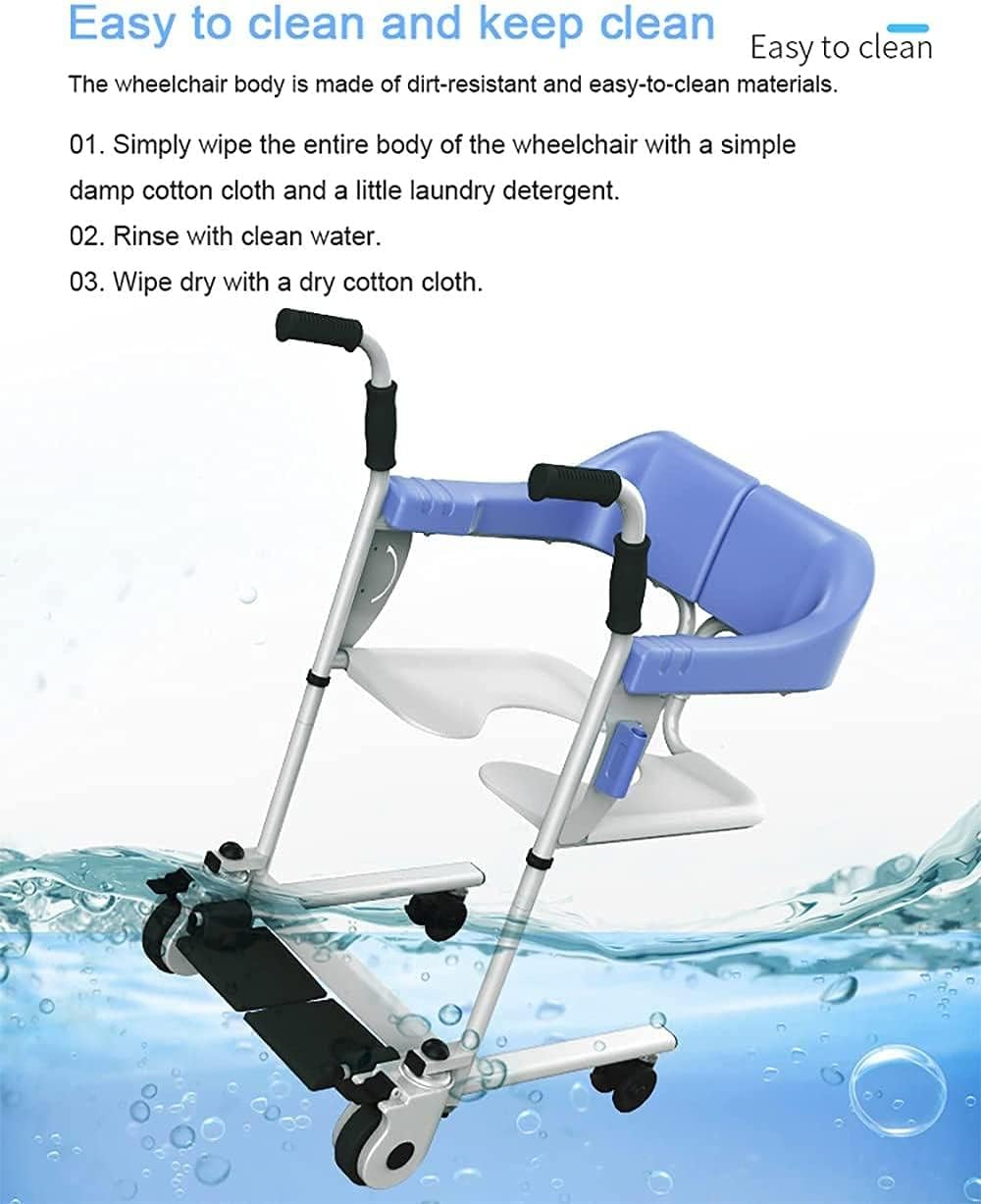 Brown Patient Moving Chair with Removable Cushion and Commode G59743