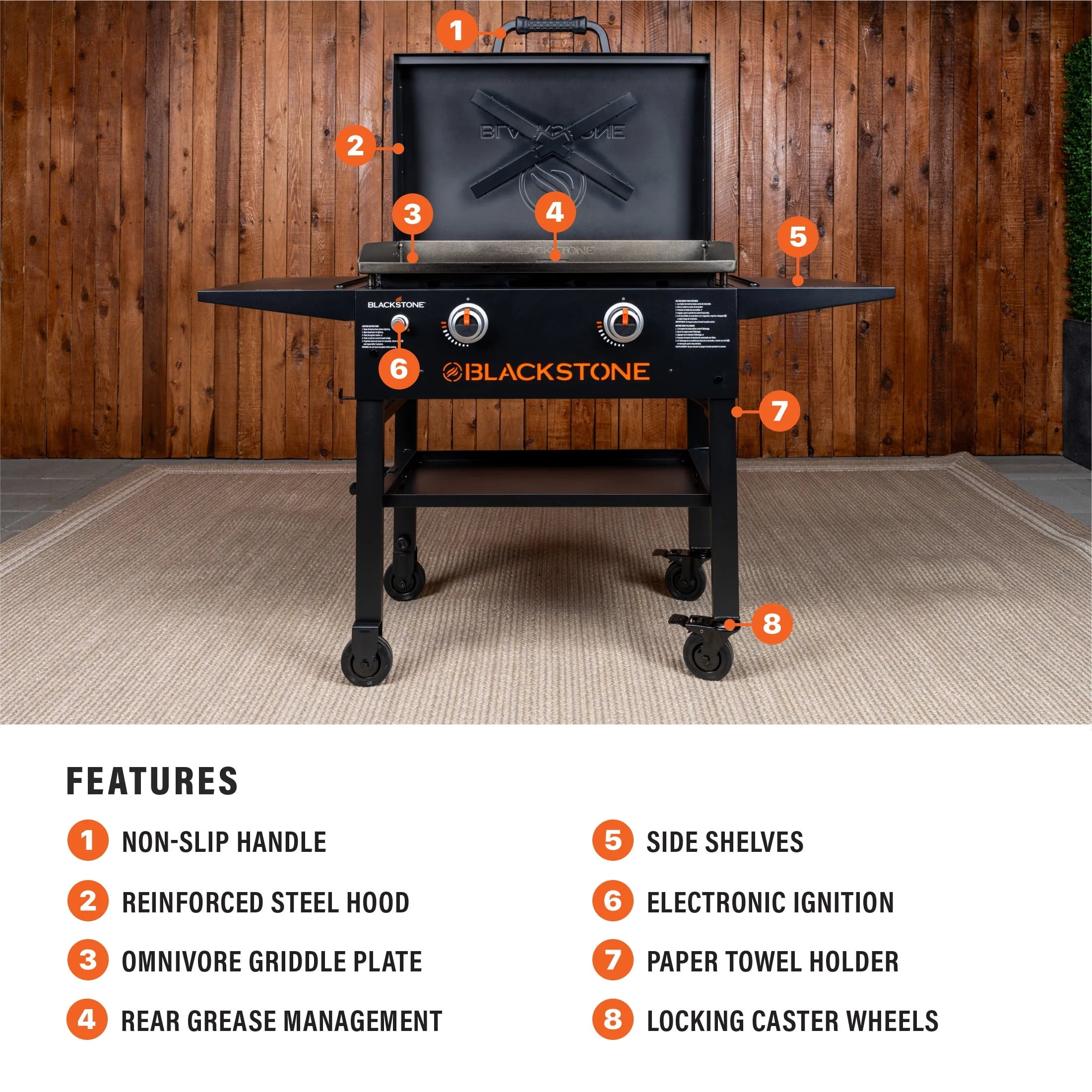 28" Propane Griddle with Hood D342
