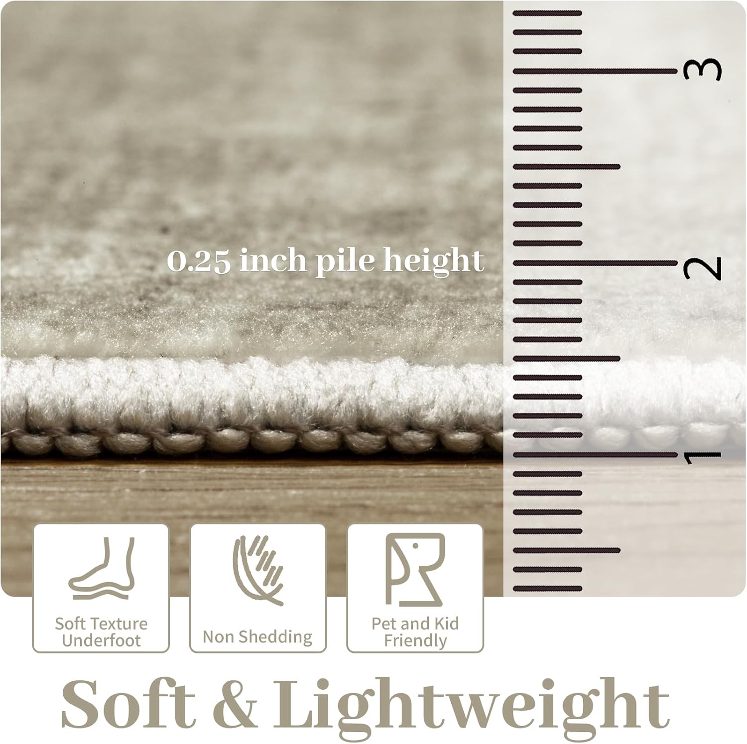 8x10 Washable Non-Slip Abstract Area Rug (Grey) Y32878