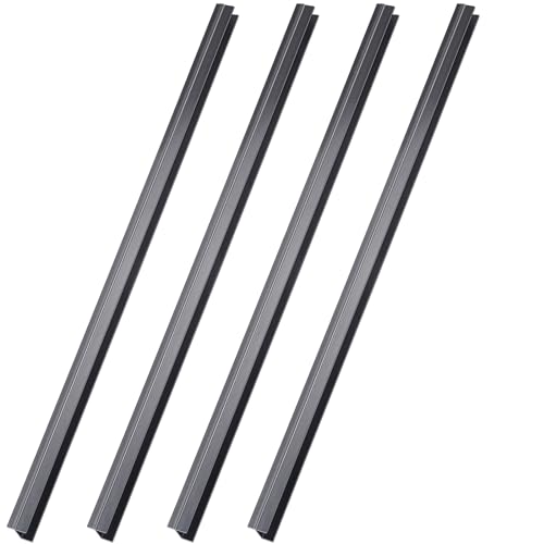 4 Pieces Black PVC Hanging File Rails 24 Inch Long R371