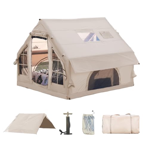 4-6 Person Waterproof Inflatable Camping Tent with Pump J11344