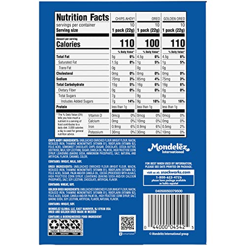30 Snack Packs Cookie Variety Pack (Pack of 2) M7243