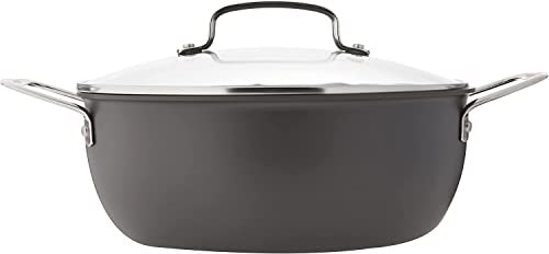 Black 5-Quart Nonstick Hard-Anodized Chili Pot with Cover M3911