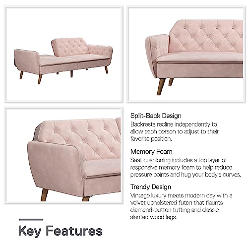 Camel Faux Leather Memory Foam Futon F32653
