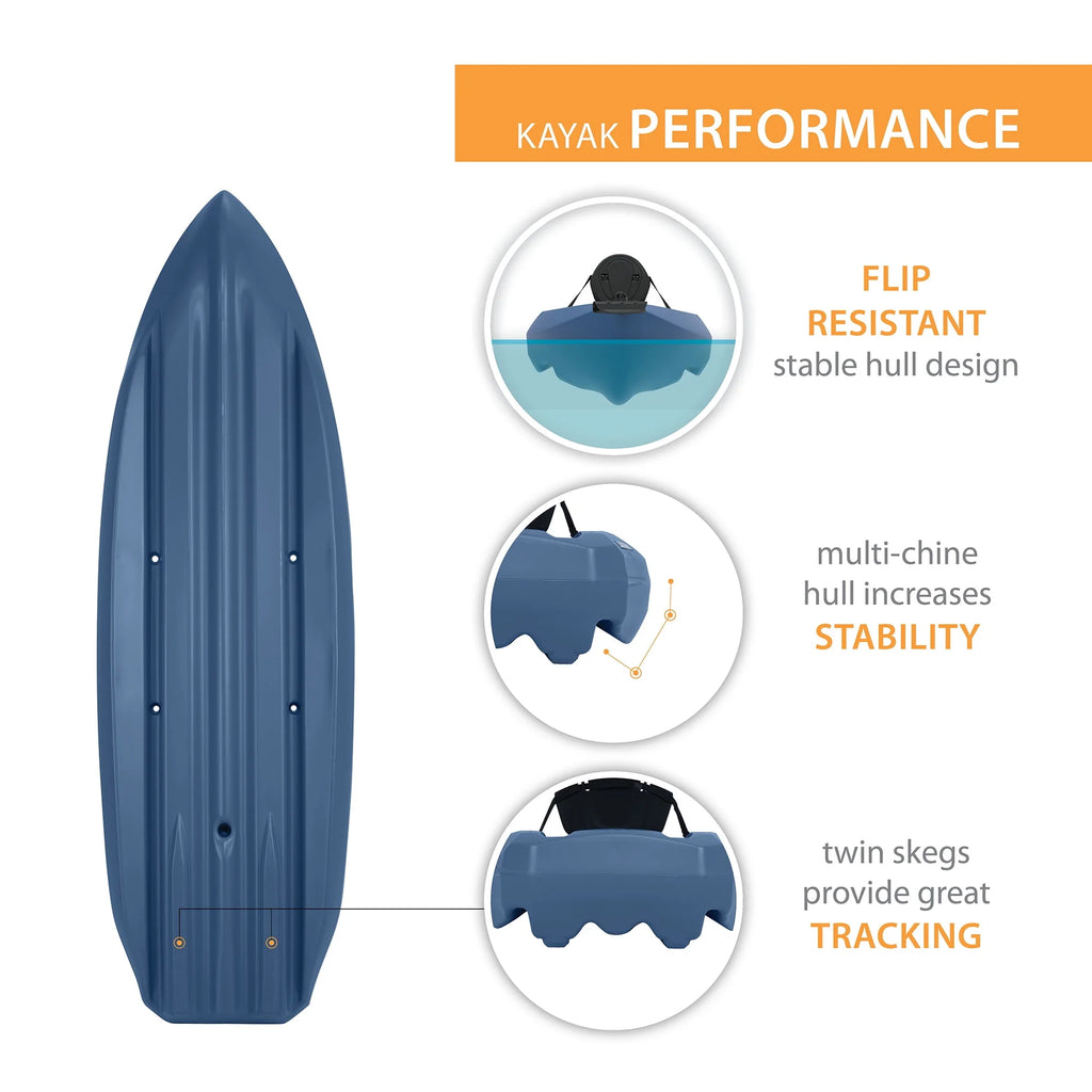 Red 8 ft Sit-on-Top Kayak W368