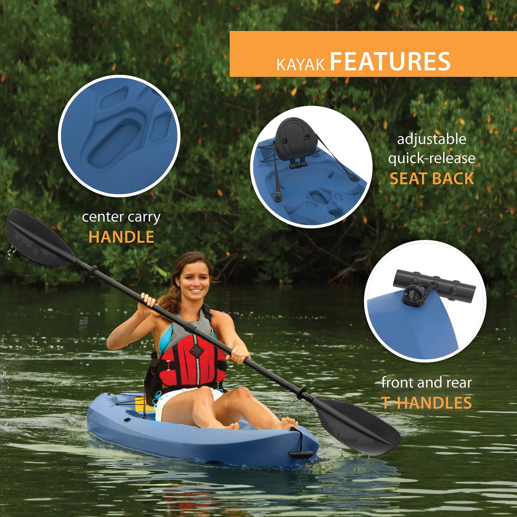 Red 8 ft Sit-on-Top Kayak W368