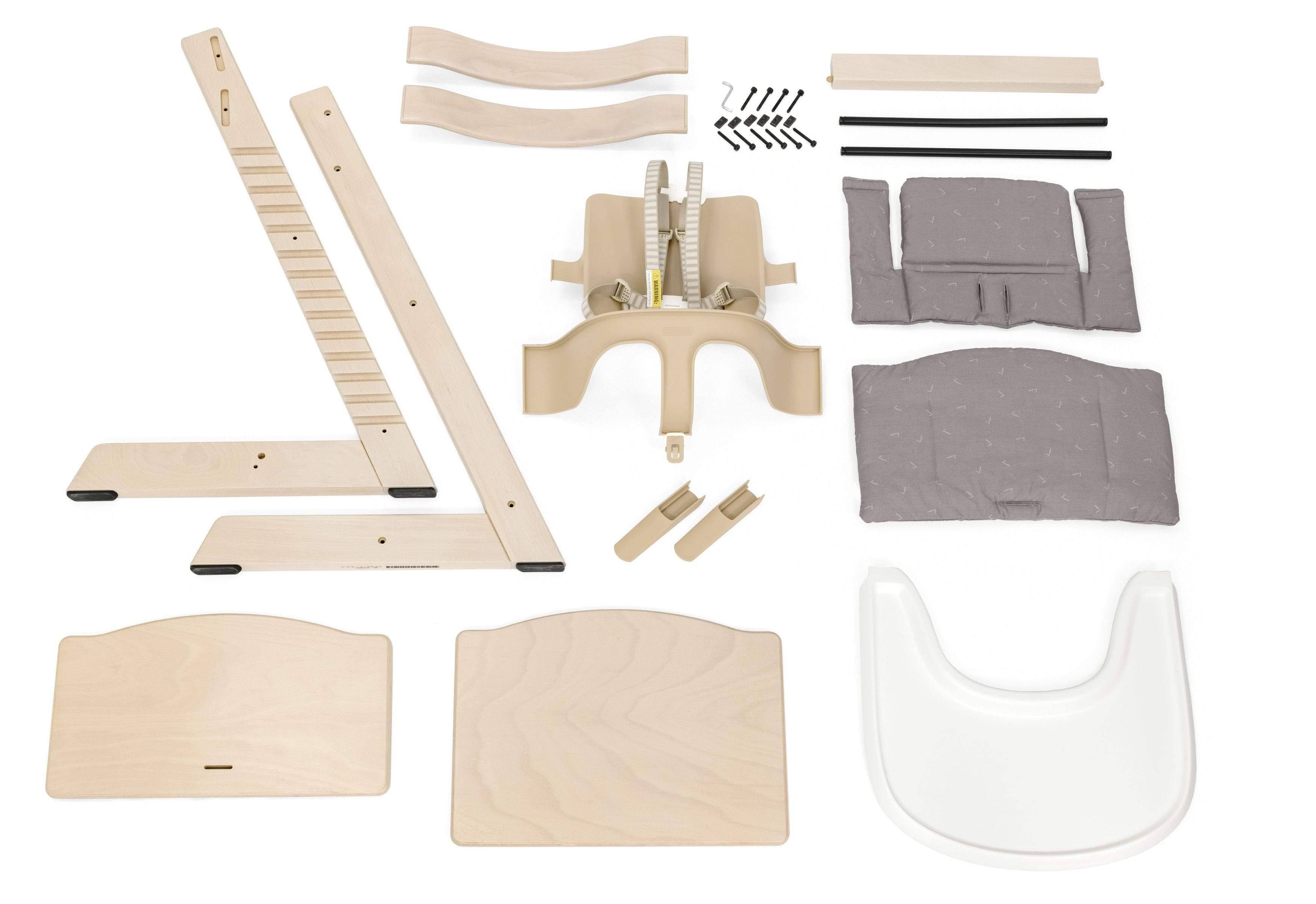 Natural / Icon Grey High Chair B315