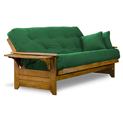 Queen Futon Frame with Drawers and Burgundy Mattress Set R877