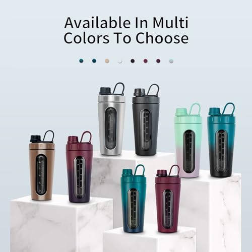 28 oz Stainless Steel Protein Shaker Bottle W256355