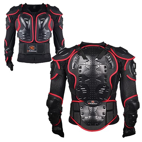 Motorcycle Jacket with Full Body Armor Chest Protection T71210