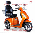 Orange 3-Wheel Scooter with Electromagnetic Brakes H118250