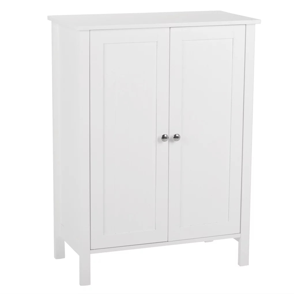 Wooden Bathroom Cabinet with Double Doors and Shelves R3472