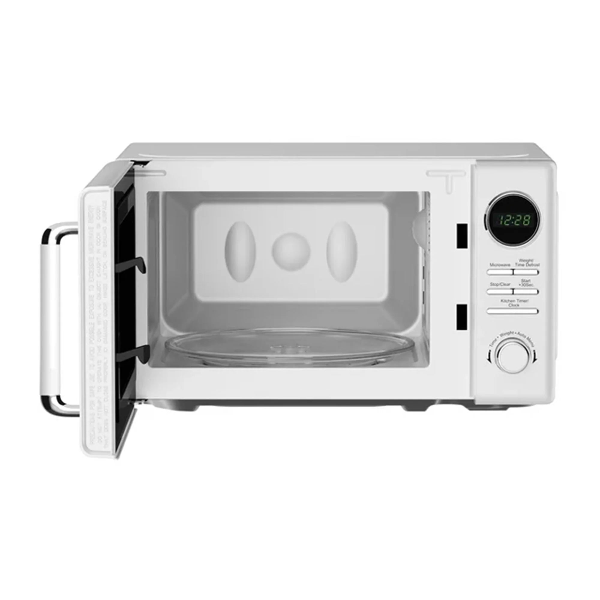White 0.7 Cubic Feet 700W Countertop Microwave J6269