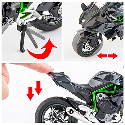 Black DieCast Motorcycle Model P9828