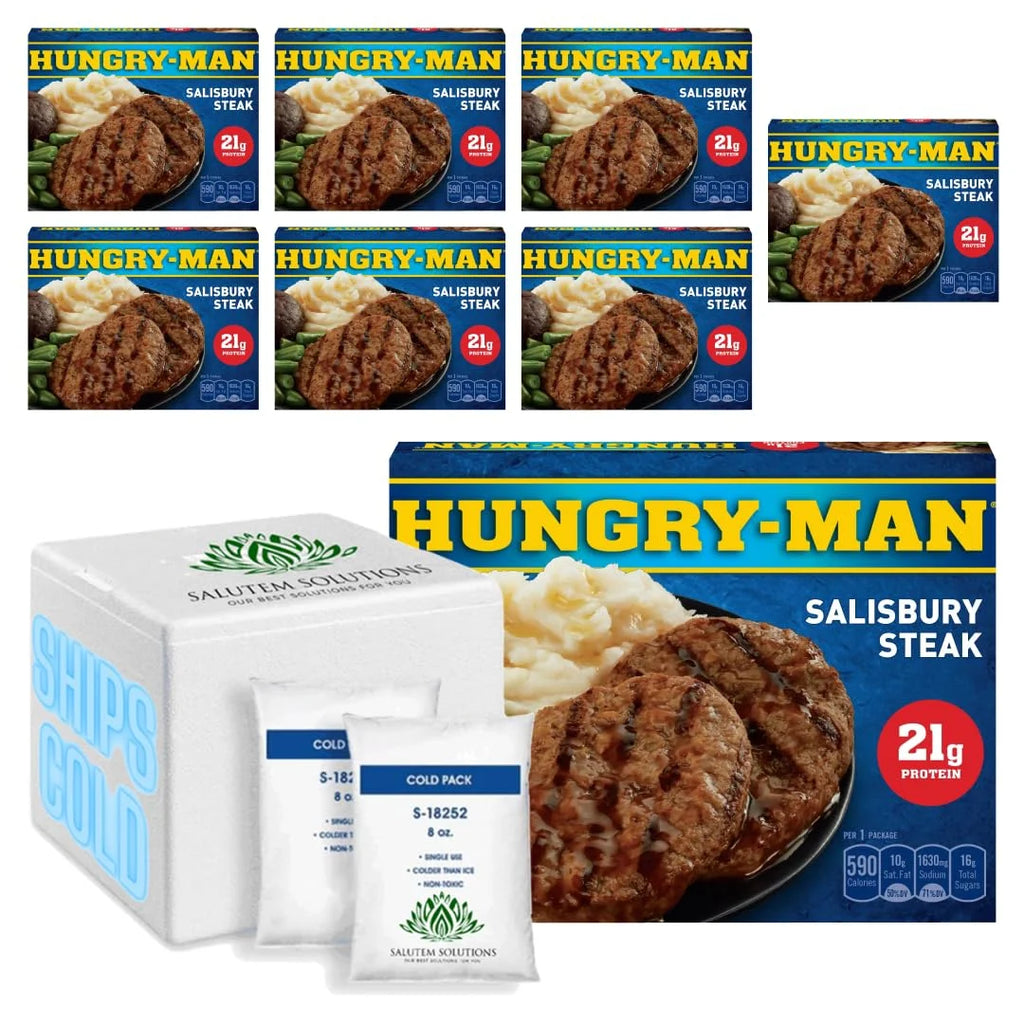 Salisbury Steak Frozen Dinner, 16 oz - Pack of 8 T129567