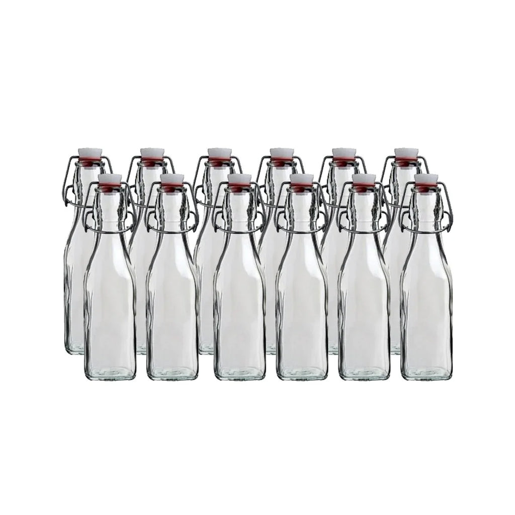 8.5oz Swing Top Glass Bottles 12-pack H784176