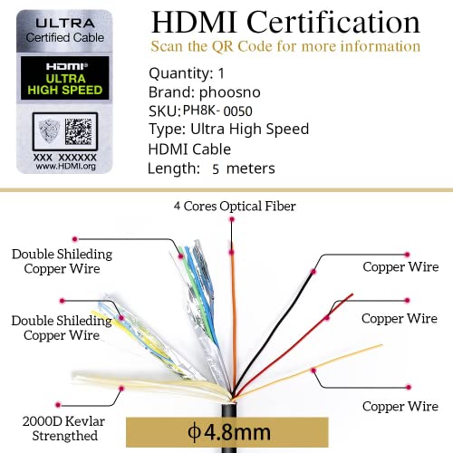 Certified 8K HDMI 2.1 Fiber Optical Cable K9495