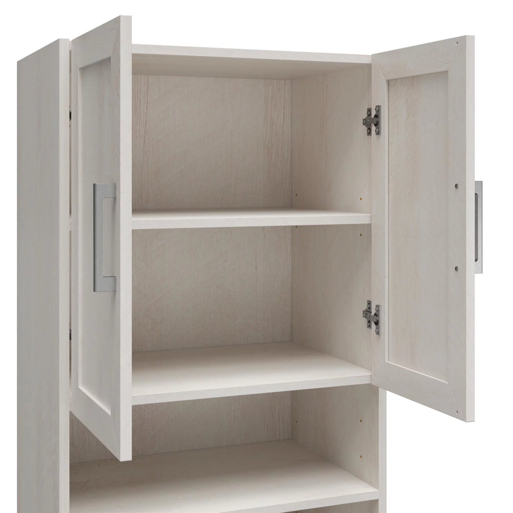 2 Door 2 Drawer Modular Closet Unit, Ivory Oak I9717