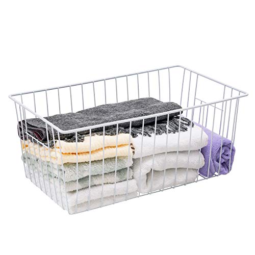 White Wire Freezer Organizer Baskets, Set of 6 H6834