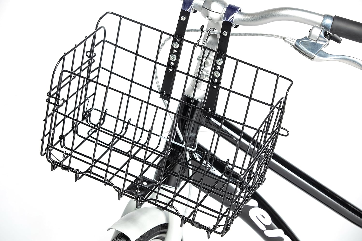 Black Steel Folding Front Bicycle Basket F112443