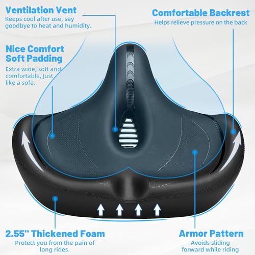 Oversized Extra Wide Bicycle Seat Cushion S374