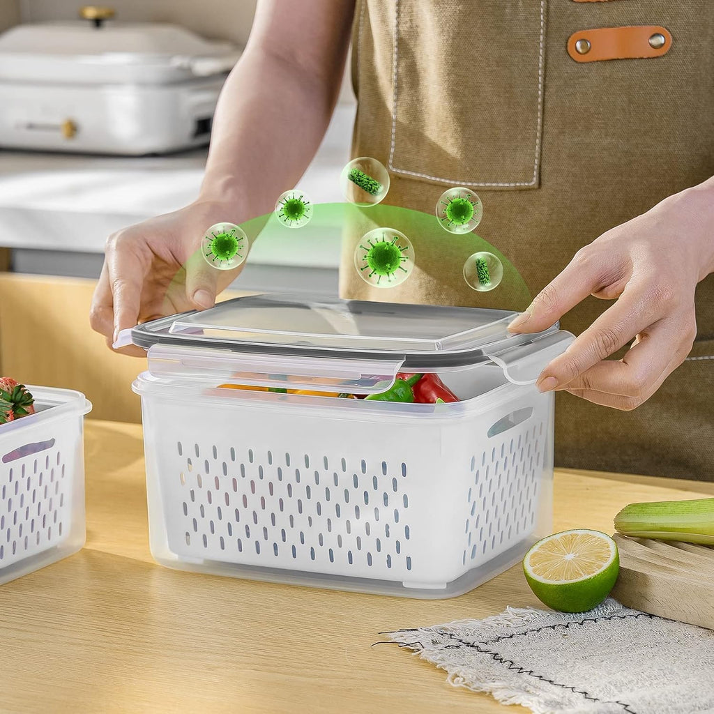 6 PCS Large Leakproof Food Storage Containers with Removable Colander M879228