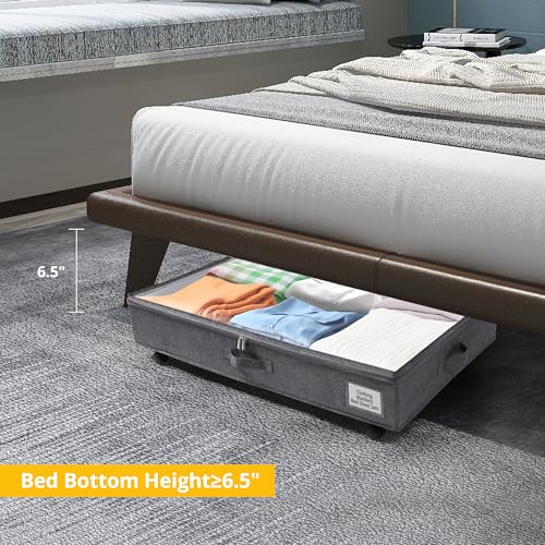 Under Bed Storage with Wheels, 2 Pack, Large Capacity F680047