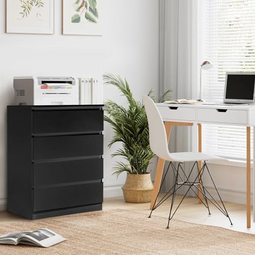4-Drawer Black Chest of Drawers L54762