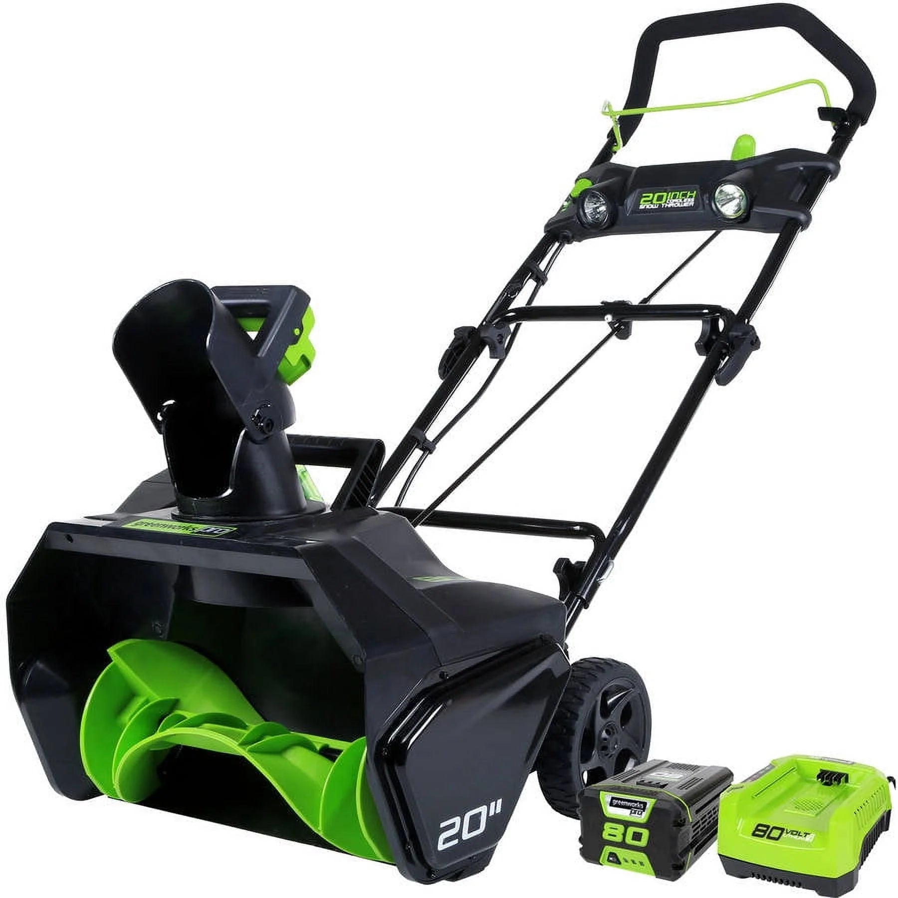 80-Volt 20-inch Brushless Battery Powered Push Snow Blower N7618