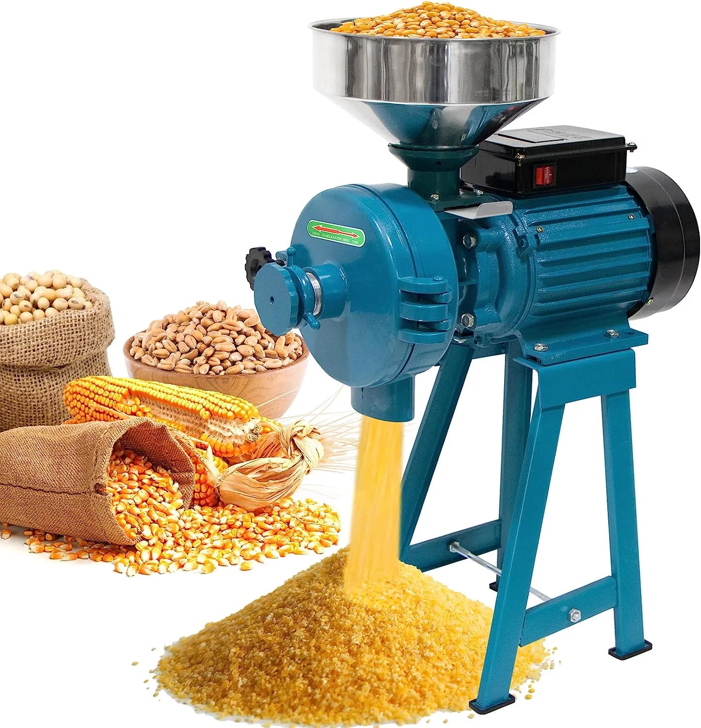 3000W Wet Dry Commercial Electric Grain Grinder Mill M27759