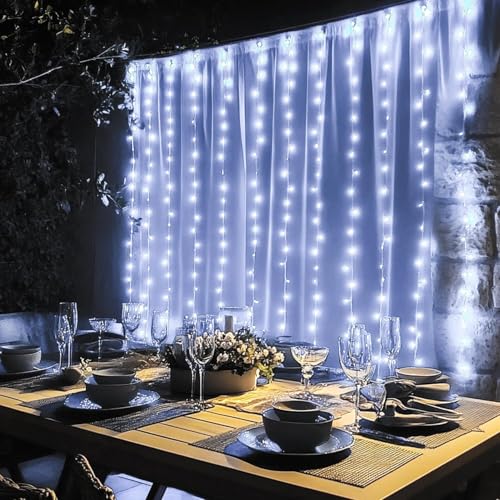 300 LED Warm White Curtain Lights I250626