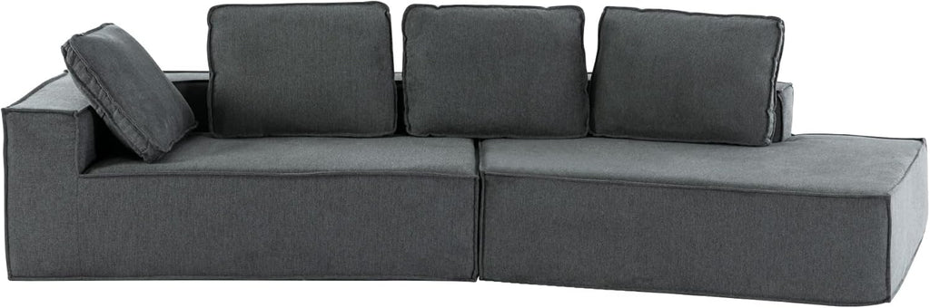 Grey Chaise Lounge Sofa Sleeper Sofa L29184