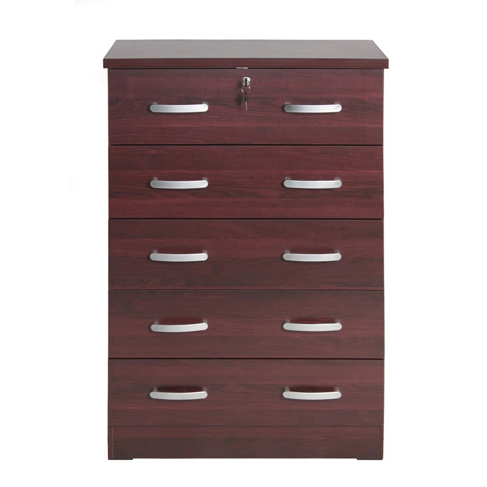 3-Piece Set with Twin Bed Dresser with Lock and Nightstand in Black O974