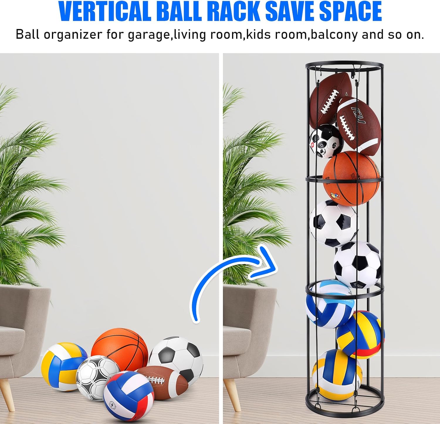 3 Layer Vertical Ball Storage Rack W963998
