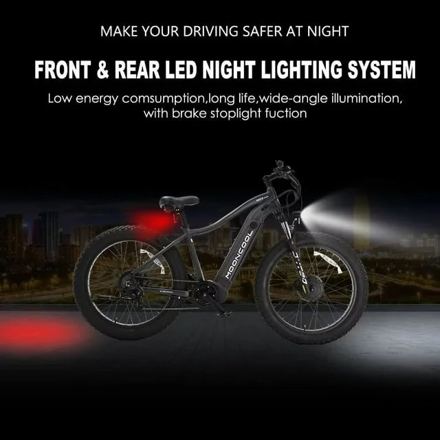 26" x 4" Fat Tire Electric Bike with 48V 15AH Removable Battery A480