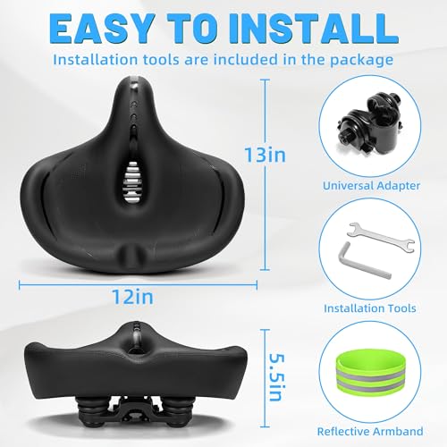 Oversized Extra Wide Bicycle Seat Cushion S374