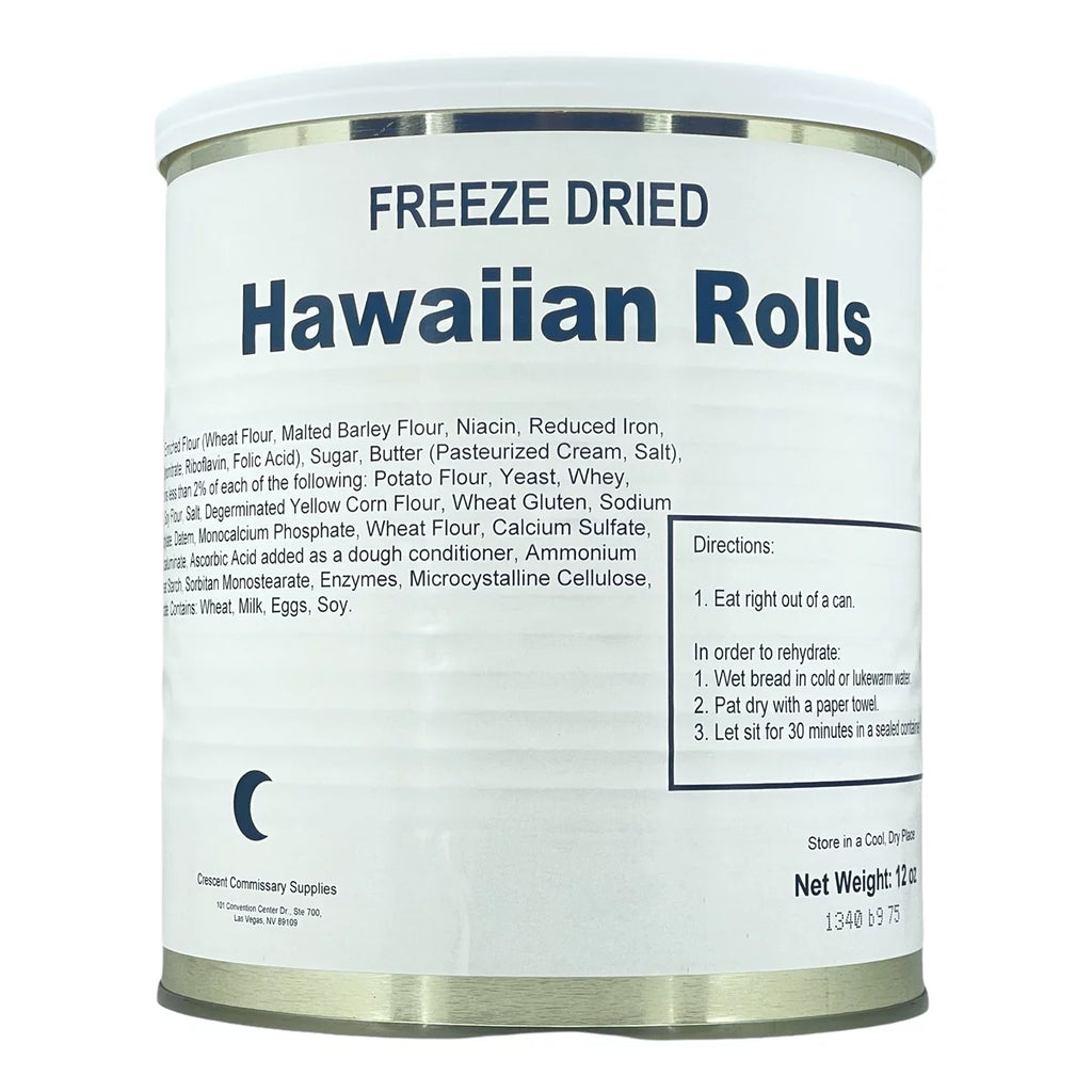 Freeze Dried Emergency Food Ration Hawaiian Rolls #10/12oz/Can - 1 Can S200569