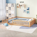 Queen Size Bed Floor Bed with Safety Guardrails G352115