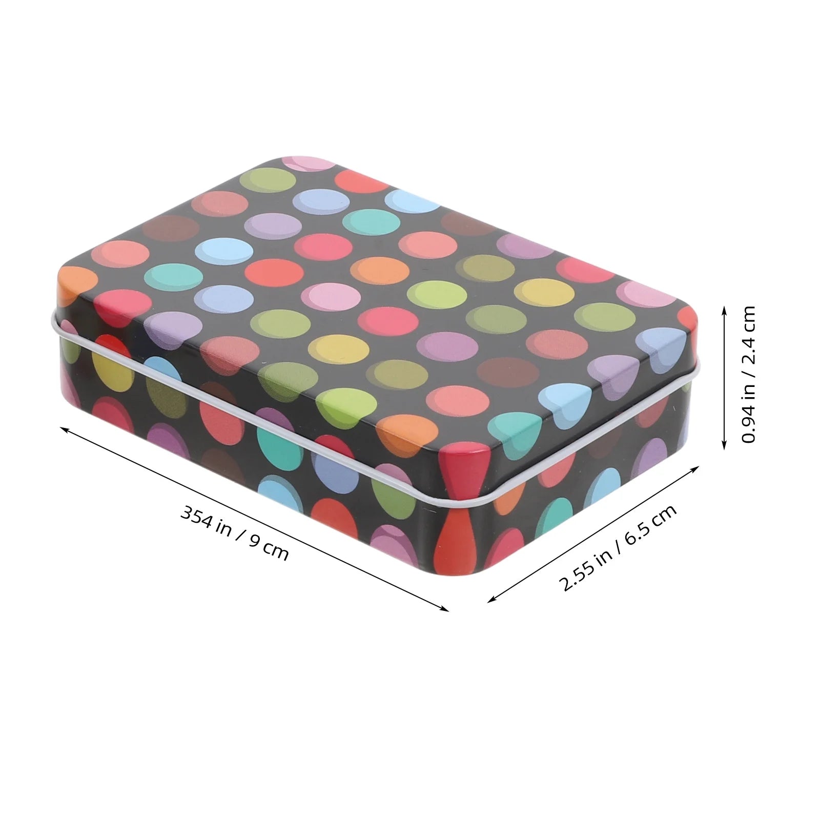 4 Pcs Mini Rectangular Iron Tin Box With Metal Lid Empty Small Storage Container U85152
