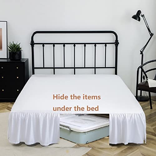White Queen 14 Inch Drop Microfiber Bed Skirt S80325