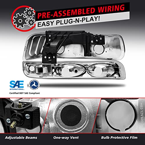 Chrome Housing Headlamps Set V403807