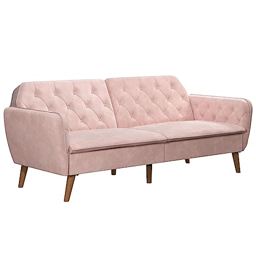 Camel Faux Leather Memory Foam Futon F32653